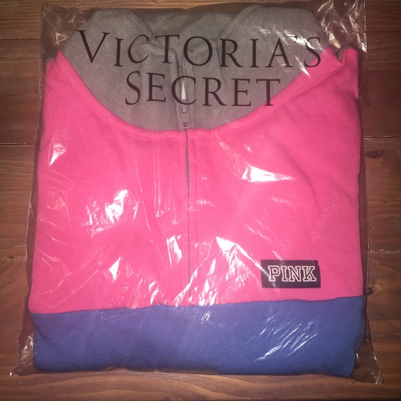 NEW VS PINK Perfect Quarter Zip Sweatshirt - Picture 4 of 5
